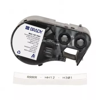 Manguito marcador de cables termorretráctil bajo en halógenos BRADY BMP41/BMP51/BMP53/M511, blanco, 38,1 mm x 6,4 m