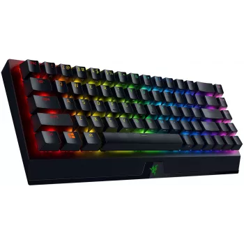 Teclado gaming mecánico inalámbrico Razer BlackWidow V3 Mini HyperSpeed 65% - Razer Yellow Switches, Chroma RGB, Bluetooth 5.0, USB-C, negro
