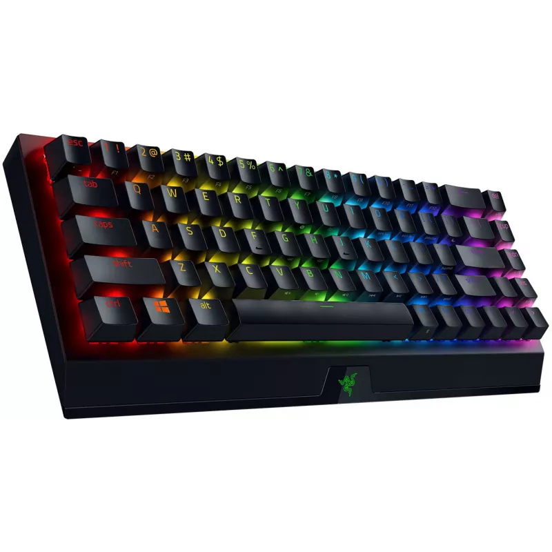 Teclado gaming mecánico inalámbrico Razer BlackWidow V3 Mini HyperSpeed 65% - Razer Yellow Switches, Chroma RGB, Bluetooth 5.0, USB-C, negro