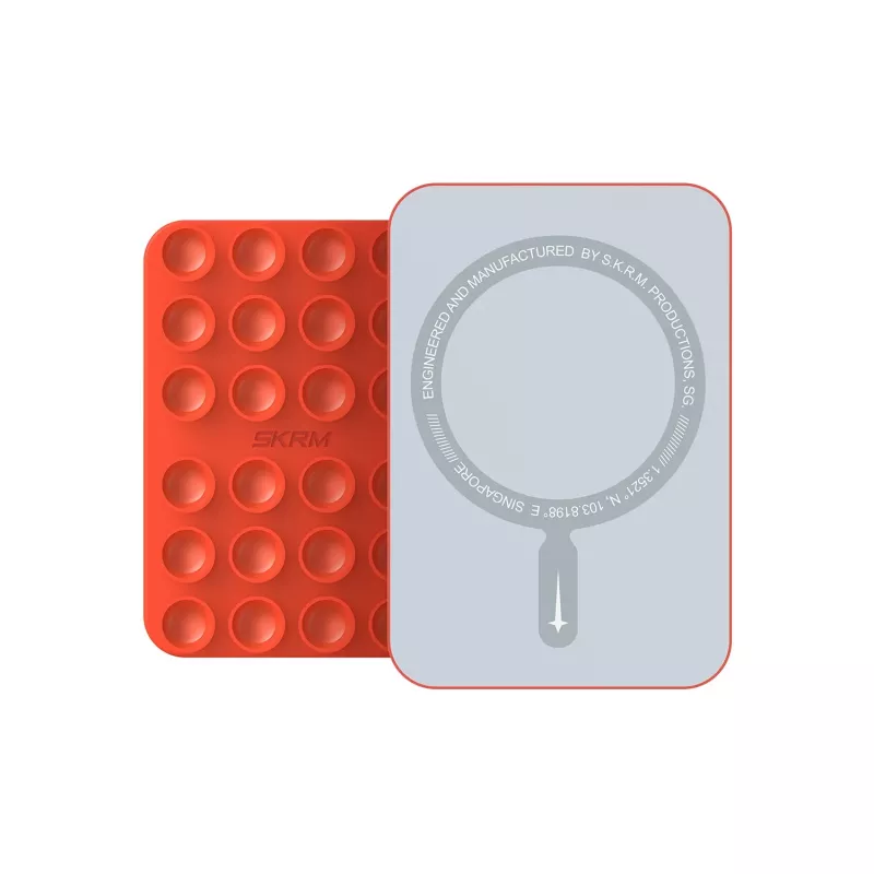 Soporte de ventosa MagSafe SKINARMA Stax para teléfono naranja