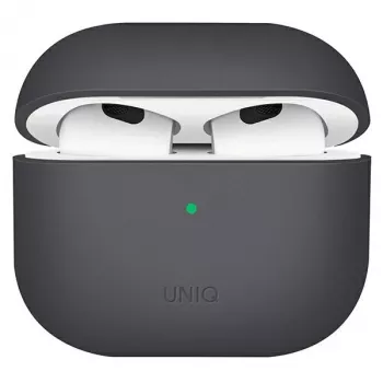 Funda de silicona UNIQ Lino para AirPods de 3.ª generación, gris ceniza