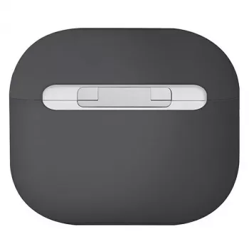 Funda de silicona UNIQ Lino para AirPods de 3.ª generación, gris ceniza
