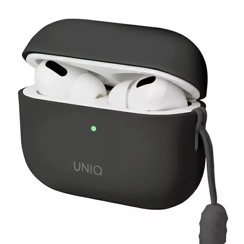 Funda de silicona UNIQ Lino para AirPods Pro 2.ª generación (2022/2023) gris ceniza