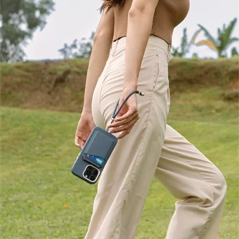 Correa de mano universal para teléfonos UNIQ Coehl Laurel azul zafiro