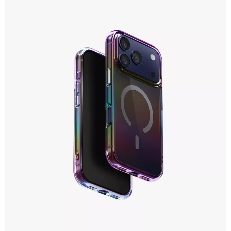 Funda de carga Magclick UNIQ Iridescia para iPhone 17 Pro - Holo Quartz