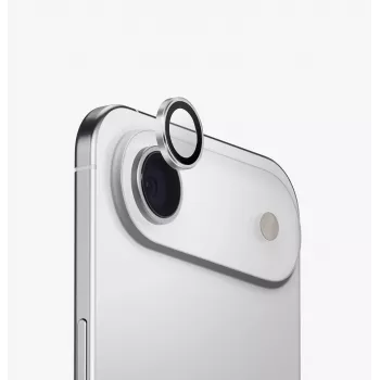 Protector de lente de cámara de aluminio UNIQ Optix con aplicador para Apple iPhone Air, Plateado