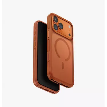 Funda de carga MagClick UNIQ Veren para iPhone 17 Pro Max, naranja