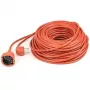 POWER PLANT, LLC alargador reforzado de 40m con 1 conector hembra Schuko, cable de goma 3x2,5mm², IP44, 16A, 230V, negro