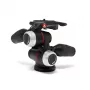 Manfrotto MHXPRO-3WX rótula de 3 vías con manivelas retráctiles, aluminio, capacidad de carga 8 kg, placa de liberación rápida 200PL-14, negro