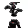 Manfrotto MHXPRO-3WX rótula de 3 vías con manivelas retráctiles, aluminio, capacidad de carga 8 kg, placa de liberación rápida 200PL-14, negro