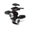Manfrotto MHXPRO-3WX rótula de 3 vías con manivelas retráctiles, aluminio, capacidad de carga 8 kg, placa de liberación rápida 200PL-14, negro