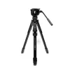 Manfrotto MKONEVA-500X trípode híbrido foto-vídeo con rótula fluida, patas de aluminio de 5 secciones, cierres de palanca, columna rápida, bolsa de transporte