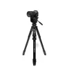Manfrotto MKONEVA-500X trípode híbrido foto-vídeo con rótula fluida, patas de aluminio de 5 secciones, cierres de palanca, columna rápida, bolsa de transporte