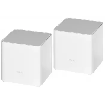 Tenda MX3 (pack de 2) sistema Wi-Fi 6 mesh para todo el hogar AX1500, doble banda, 2 puertos Gigabit por unidad, blanco