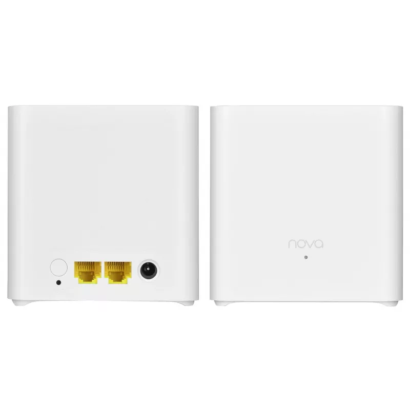 Tenda MX3 (pack de 2) sistema Wi-Fi 6 mesh para todo el hogar AX1500, doble banda, 2 puertos Gigabit por unidad, blanco