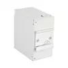 EFB caja de distribución de fibra óptica para carril DIN OM4, 12x pigtail LC, 6x conector hembra LC dúplex, gris claro