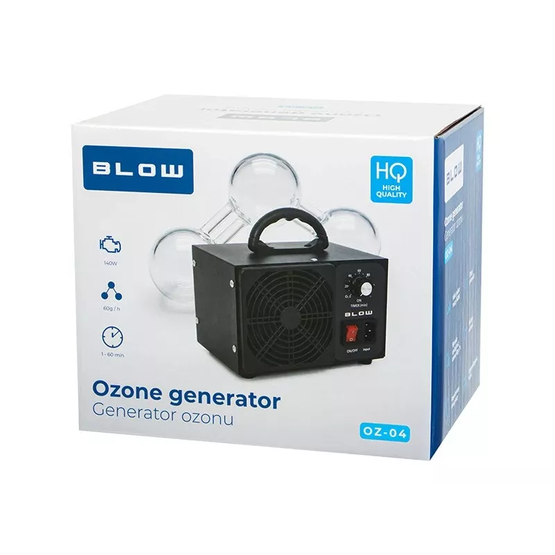 Generador de ozono Blow OZ-04, 60.000 mg/h, 140 W, Negro