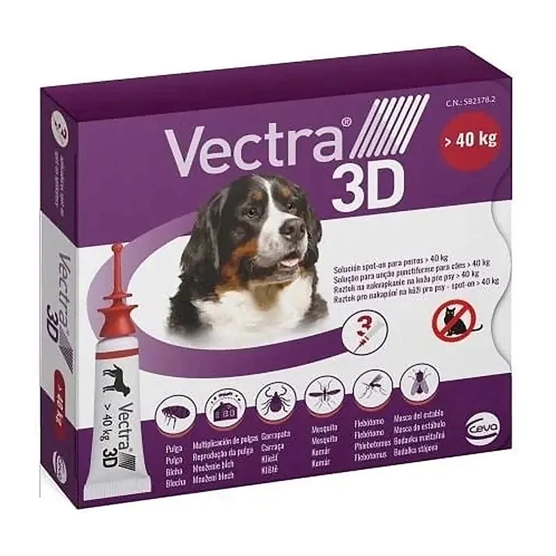 Ceva Vectra 3D para perros de más de 40 kg, 3 pipetas
