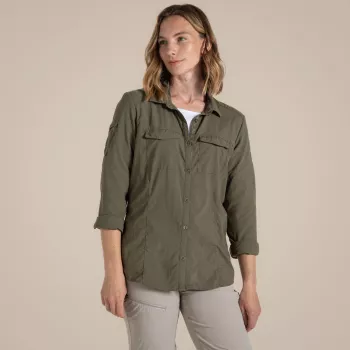 Camisa de manga larga de mujer Craghoppers NosiLife Adventure III - Wild Olive - XL