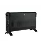 Calefactor de convección VOLTENO BASIC 2000W con 3 niveles de potencia 750W/1250W/2000W, termostato ajustable, protección contra sobrecalentamiento, protección antivuelco, de pie, negro