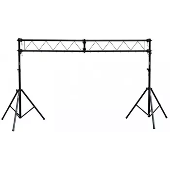 Rampa de iluminación DJ STAND4ME Lighting, sistema de truss de 3m con trípode telescópico, carga de 100kg, negro