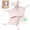 Peluche de tela de algodón para bebés Momcozy elefante, rosa