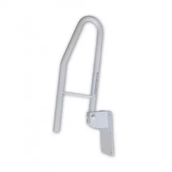 MOBILEX PLU058 barra de apoyo abatible para bañera - metal, blanco, 600 mm de salida, 150 kg de carga