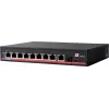 GETFORT GF-110-8PG-S-120 Switch Gigabit PoE+ de 10 puertos con 8 puertos PoE+, 1 uplink, 1 SFP, presupuesto 120W, No gestionado, Sin ventilador, Sobremesa