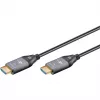GOOBAY Cable HDMI Optical Hybrid Ultra High-Speed (AOC) 8K / 60Hz - 20m, 48 Gbit/s, Negro/Gris