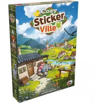 ASMODEE Cozy Stickerville Sticker Book | Serie TOPModel | 24 páginas, 6 hojas de pegatinas | Juego creativo a partir de 6 años
