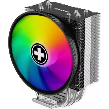 Xilence M404PRO.ARGB Disipador de CPU - Ventilador PWM de 120mm, 4 heatpipes, iluminación ARGB, Multisocket Intel/AMD
