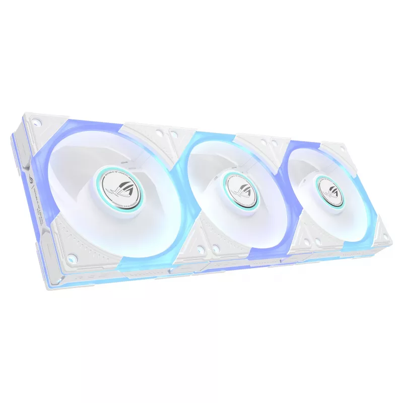 ASUS ROG Eurux GR120 Ventilador ARGB Reverse, 120 mm, pack de 3, blanco (90DA00K3-B09020)