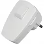 Kopp conector macho schuko en ángulo con interruptor, blanco, 16 A, IP20