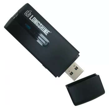 Longshine LCS-8133 adaptador WLAN, USB 3.0, 300Mbit/s, 2.4GHz, 802.11n, mini-dongle, negro