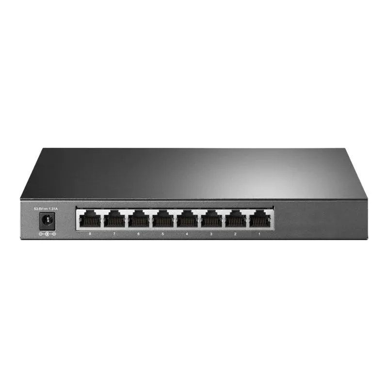 TP-Link Omada SG2008P switch Gigabit Smart PoE+ de 10 puertos, 8× PoE+ 61W, 2× SFP, Cloud SDN, sin ventilador, V3.3