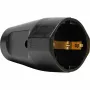 Conector hembra Schuko de plástico Kopp para 3 x 1,5 mm², negro