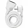 Alargador KOPP ELEKTROTECHNIK con clavija angular ultrafina, Schuko a Schuko, blanco, 3 m