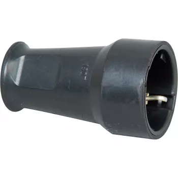 Conector hembra Schuko Kopp SEBS, hasta 3x1,5 mm², negro