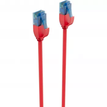Cable de red slim Cat6 U/UTP ShiverPeaks BASIC-S, 3,0 m, rojo