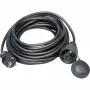 Kopp Alargador de seguridad de goma, enchufe/acoplamiento Schuko, 10 m, H05RR-F 3G1.5, IP44, negro (147310042)