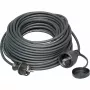 Alargador de goma para trabajos pesados KOPP ELEKTROTECHNIK 25 m, Schuko, H07RN-F, IP44, 16 A, negro