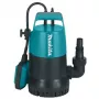 Bomba sumergible Makita PF0300 300W, 8400 L/h, altura de elevación 5 m, interruptor de flotador, cable de 10 m