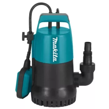 Bomba sumergible Makita PF0300 300W, 8400 L/h, altura de elevación 5 m, interruptor de flotador, cable de 10 m