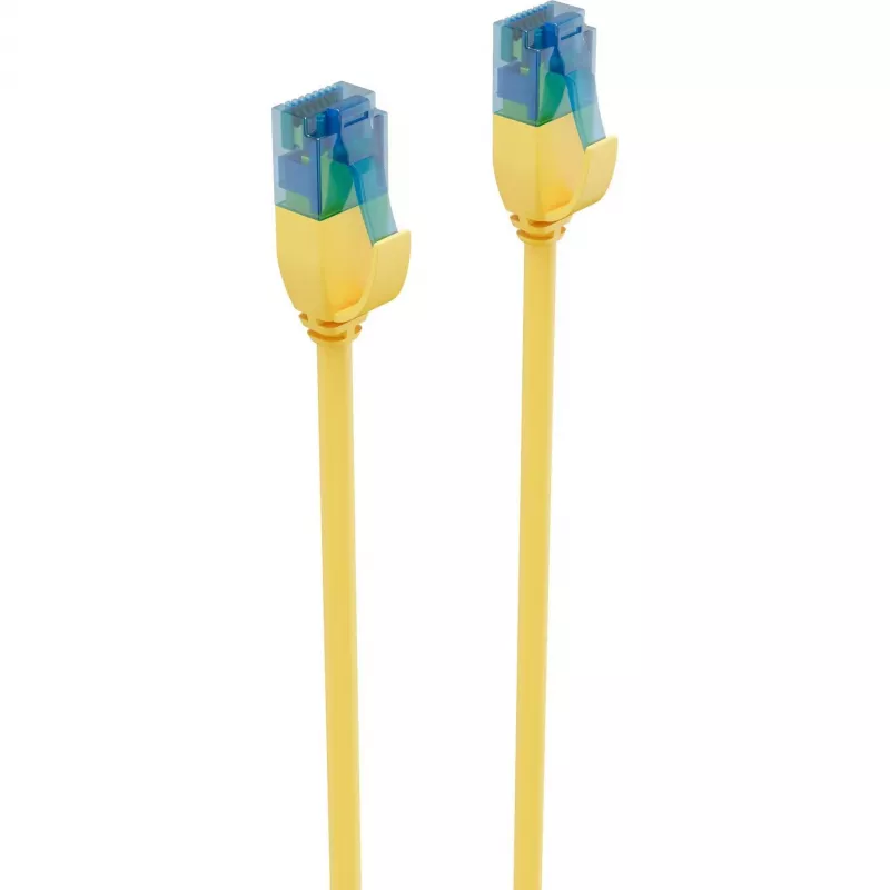 Cable de red slim Cat.6 U/UTP ShiverPeaks BASIC-S, 3 m, amarillo