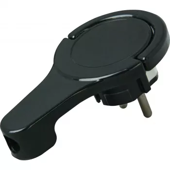 Clavija plana Schuko HEINRICH KOPP 172005030 con soporte, 3x1,5 mm², negro