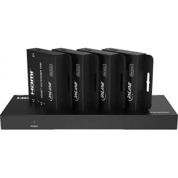 InLine® Divisor/extensor de vídeo, 1x4, Cat.6, HDMI 4K/30Hz, set