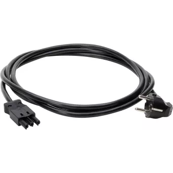 Kopp Cable de corriente acodado Schuko GST18i3 3m 3G1,5mm² H05VV-F negro