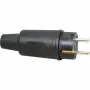 Kopp 179516009 Conector macho de seguridad Schuko, goma, 16 A, 230 V, IP44, negro