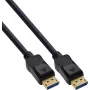 InLine® Cable DisplayPort 2.1 UHBR20 80 Gb/s, negro, contactos dorados, 0,5 m