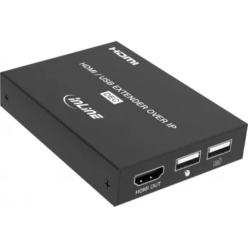 InLine® Extensor KVM sobre IP, HDMI Full HD, 150 m, receptor (RX)